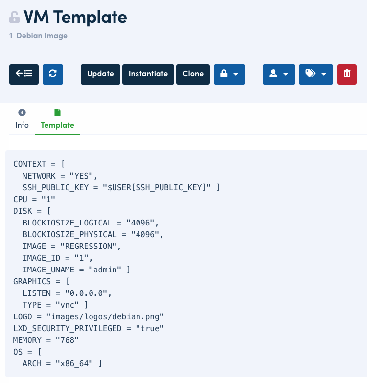 VM Template Context