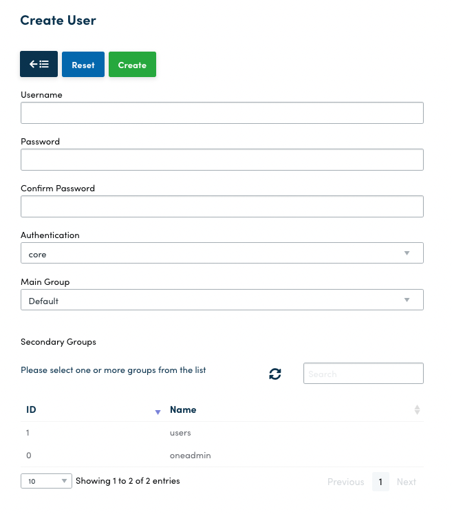 Create User