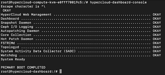 HyperCloud Dashboard Console