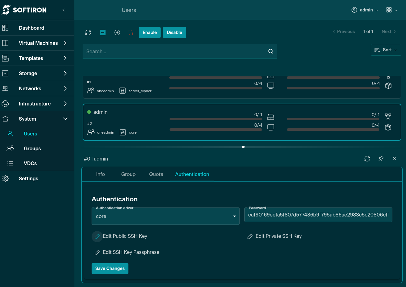 Settings Auth Pub SSH Key for other users