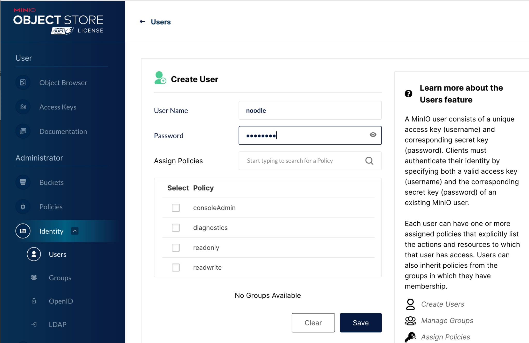 Create User