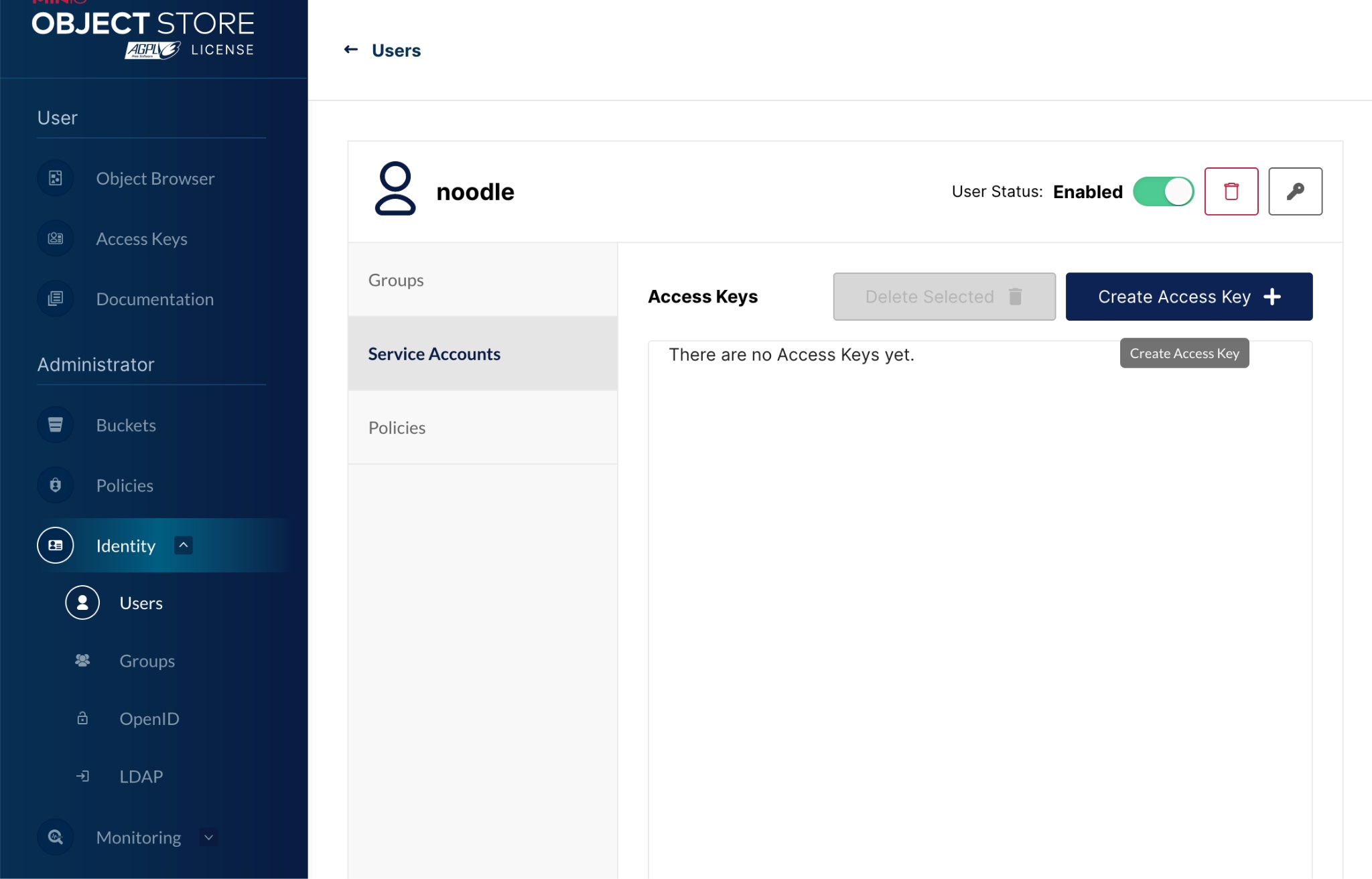 Create Access key 1