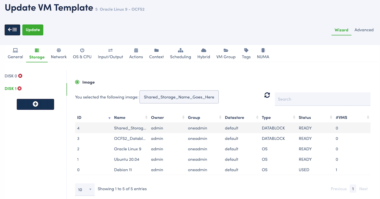 Shared Block VM Disk