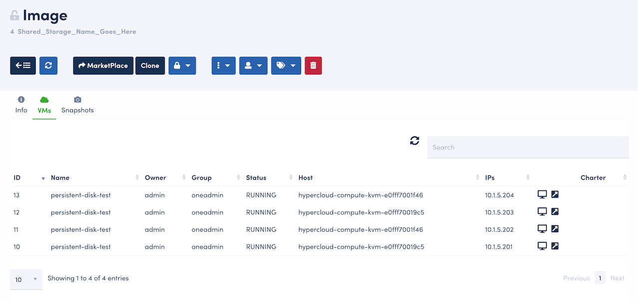Shared Block VMs