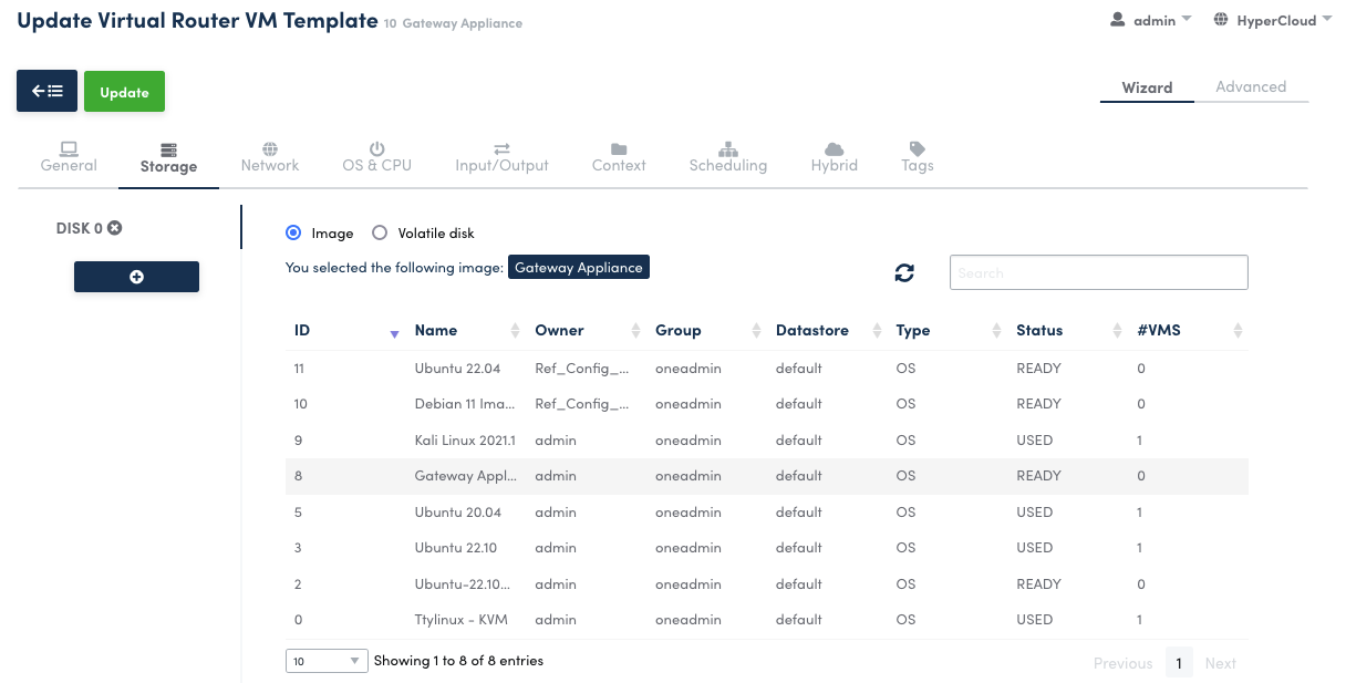 Attach Gateway Image