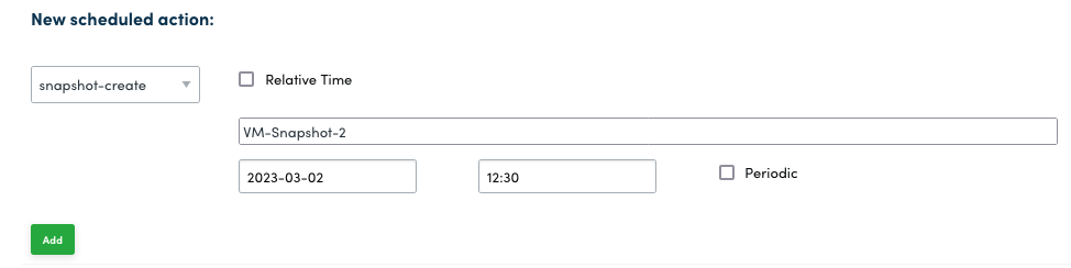 Scheduled Snapshot Action