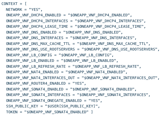 Service Virtual Router Template Context