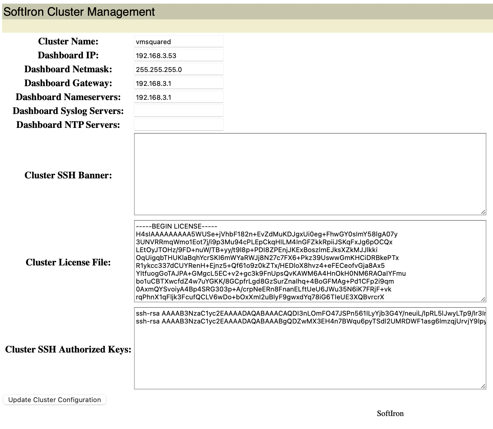 Cluster Mgmt GUI