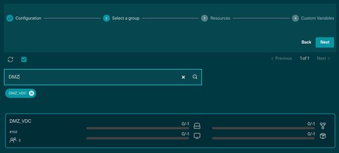 Virtual Datacenter group config