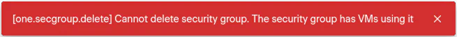 Security Group Delete Error