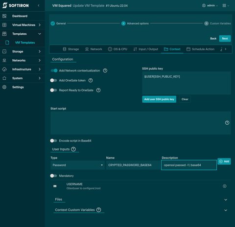 Create CRYPTED_PASSWORD_BASE64 Context field