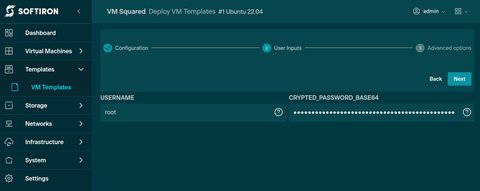 Deploy VM Template with password