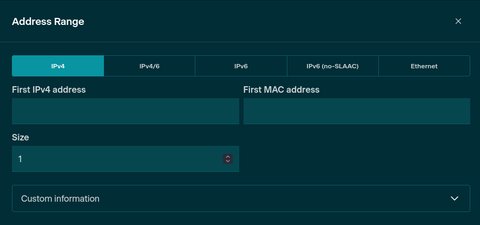 Creating an IPv4 Address Range