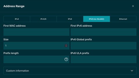 Creating an IPv6 local Address Range