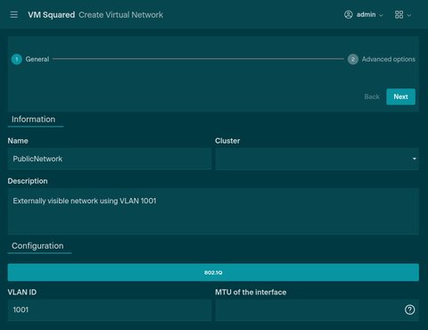 Virtual Network General options