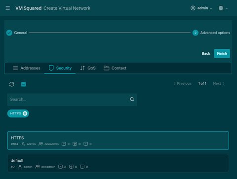 Adding Security Groups to a Virtual Network