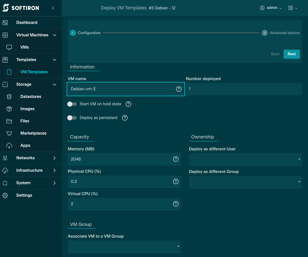 Deploy a Debian App - Configuration